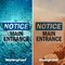 Signmission Main Entrance OSHA Notice Sign, Vinyl Decal, 10in W x 7in L, 2PK OS-2PACK-NS-D-710-L-14082 - alternate 5
